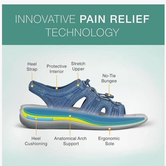 Orthofeet Womens Orthopedic Stretcheble Maui Sandals. Size 8.5 Wide - Picture 15 of 16